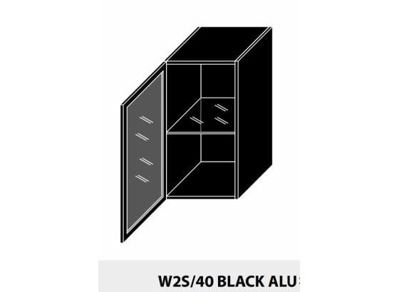 Horní skříňka W2 SZ/ 40  black alu