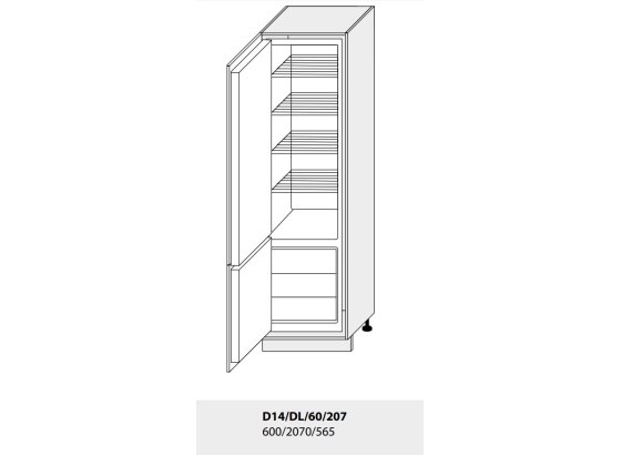 Vysoká skříňka kuchyně Quantum D14DL 60 pro vestavnou lednici