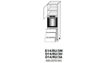 Vysoká skříňka kuchyně Quantum D14RU 3A pro vestavnou troubu