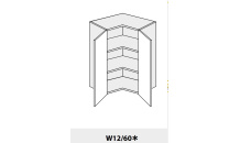 Horní skříňka kuchyně Quantum W12/60 rohová  