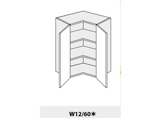 Horní skříňka kuchyně Quantum W12/60 rohová  