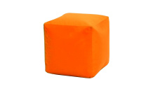 Sedací taburet CUBE oranžový s náplní