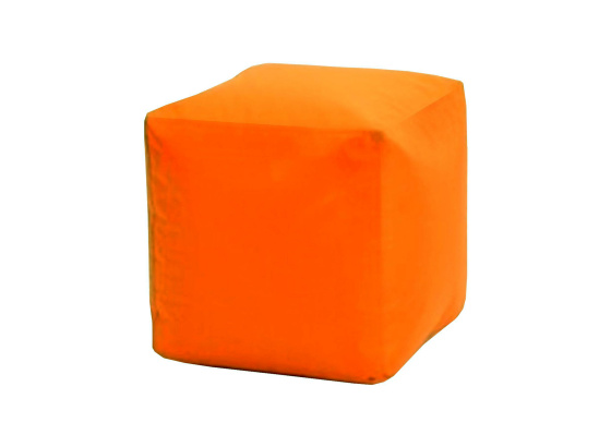 Sedací taburet CUBE oranžový s náplní